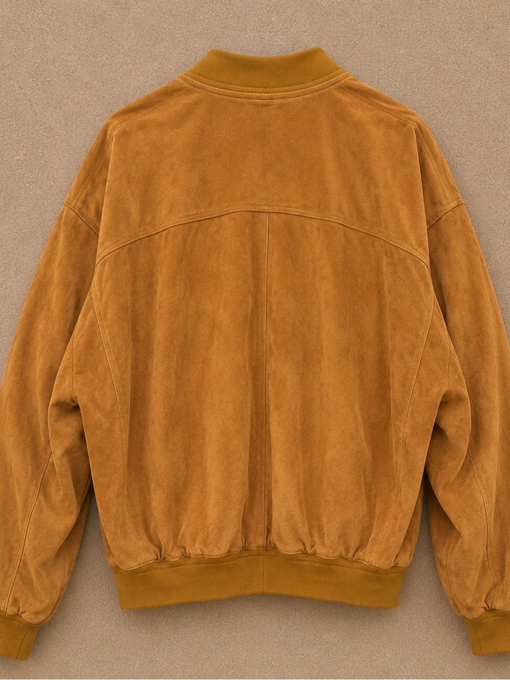 Saks Fifth Avenue Men's Suede Bomber Jacket in Tan - Picture 4 of 4